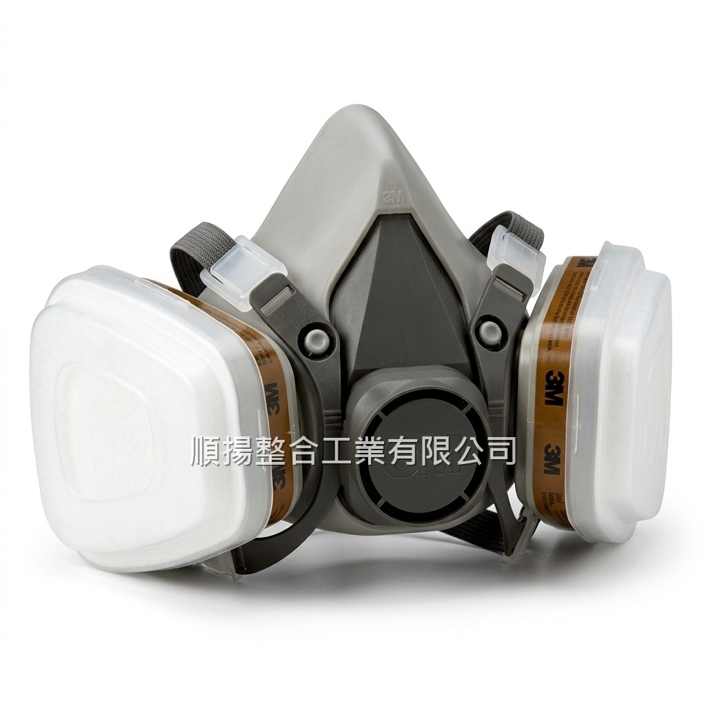 【3M 原廠公司貨】3M 6200 雙罐式半面體防毒面罩（M號）｜NIOSH認證 卡榫設計 噴漆/農藥/粉塵/有機溶劑呼吸防護